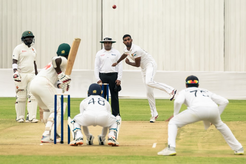 Sri Lanka 42/1 in reply to Zimbabwe’s 358; Embuldeniya 5/114