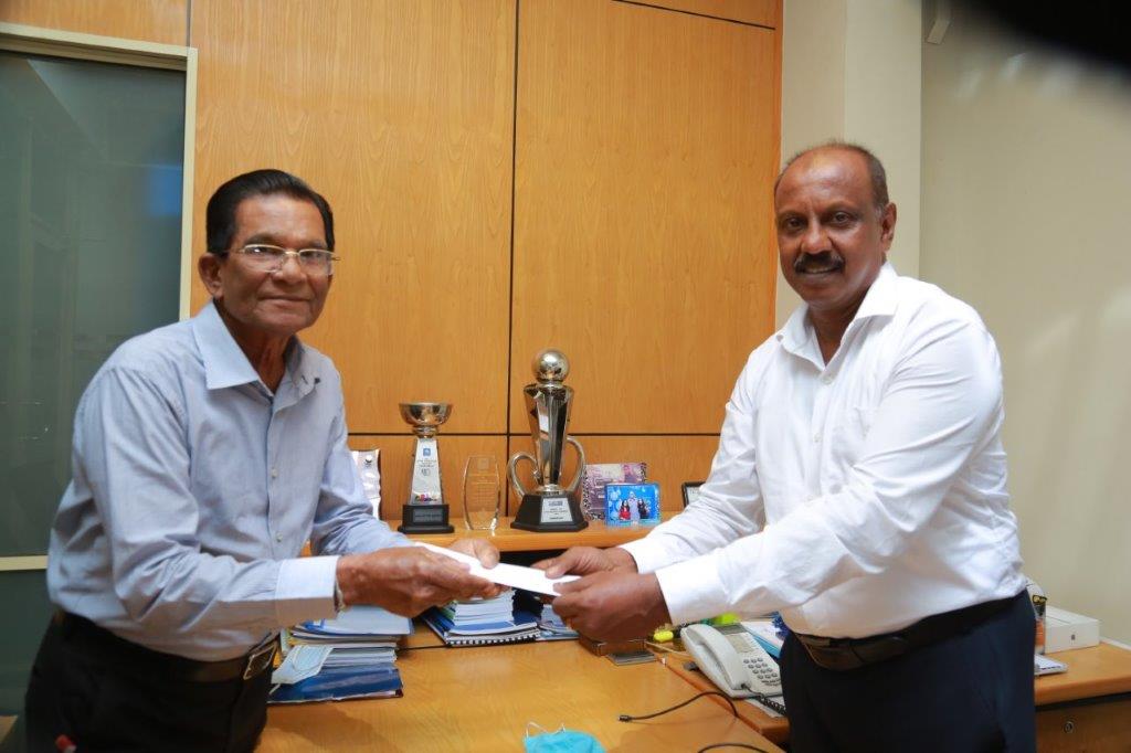 SLC Felicitates Two Veteran Umpires