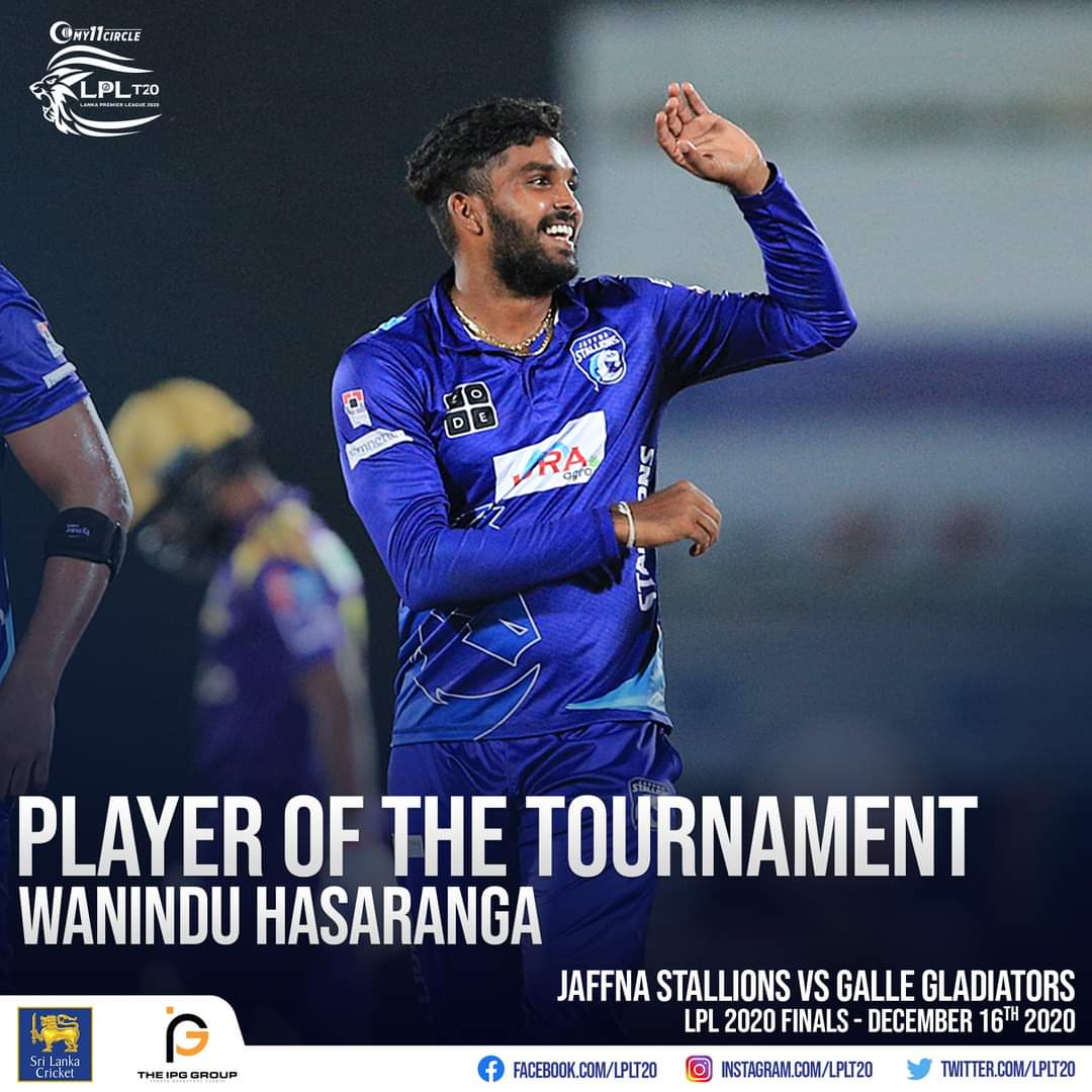 Wanindu Hasaranga inaugural LPL T20 2020 PLAYER OF THE SERIES