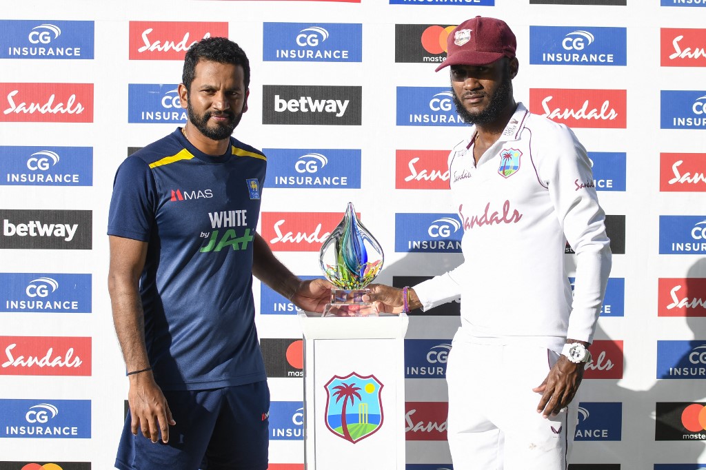 Sri Lanka 193/2 in drawn second test, Dimuth Karunaratne 75, Oshada Fernando n.o. 66