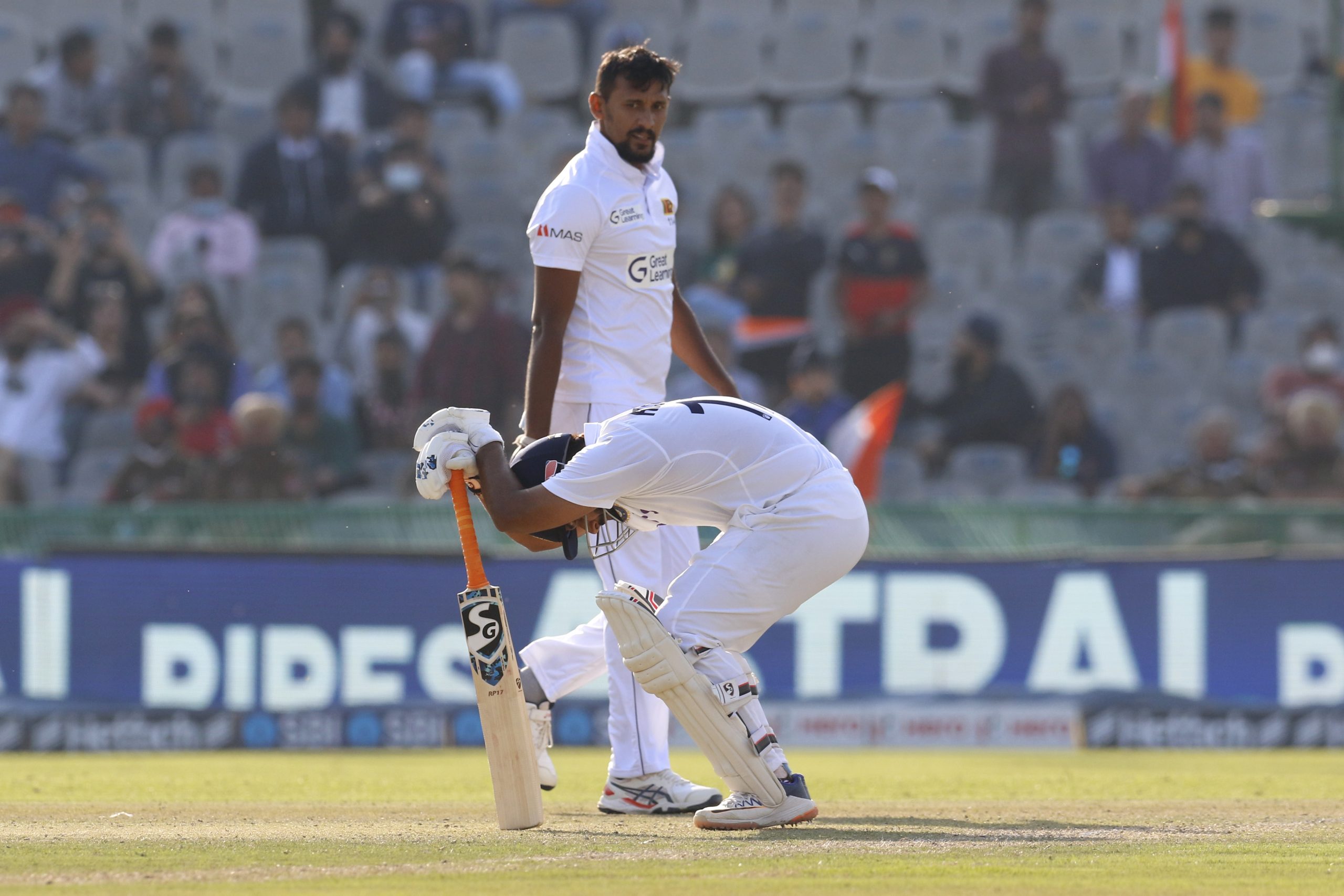 India 357/6, but Sri Lanka deny Kohli big things on opening day of his 100th Test
