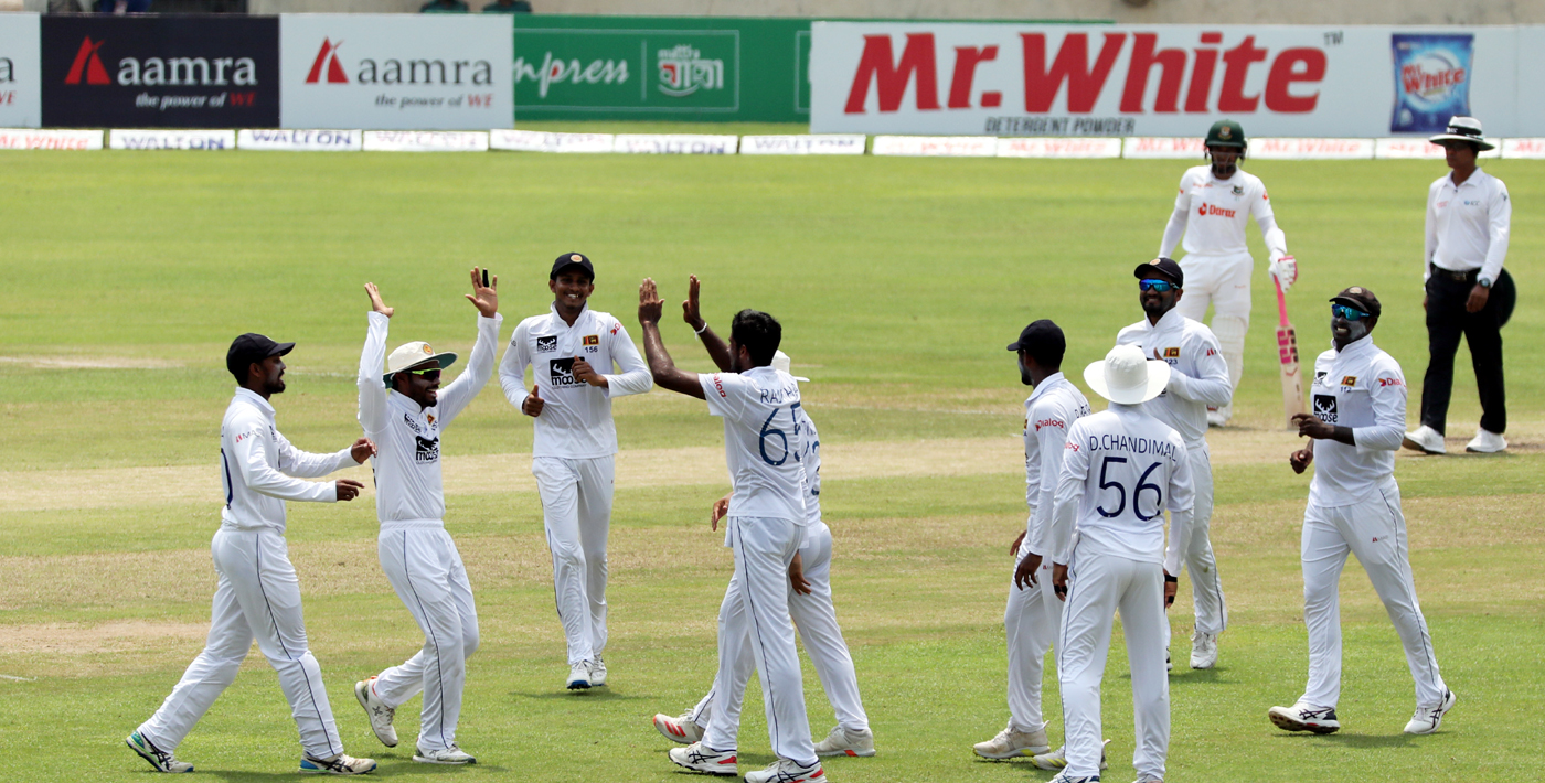 Sri Lanka restrict B’desh to 365 – Rajitha 5/64, Asitha 4/93 Make positive reply of 143/2 Dimuth n.o. 70