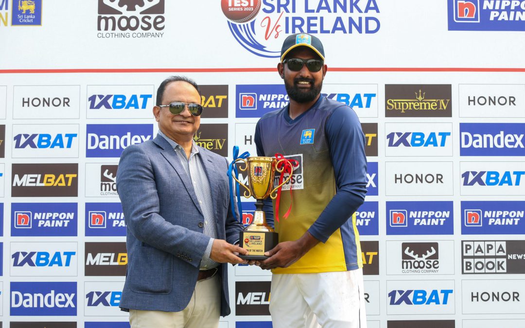 Sri Lanka trounce Ireland by an innings and 280 runs; Player of the Match Prabath Jayasuriya 10-wkt. match bag