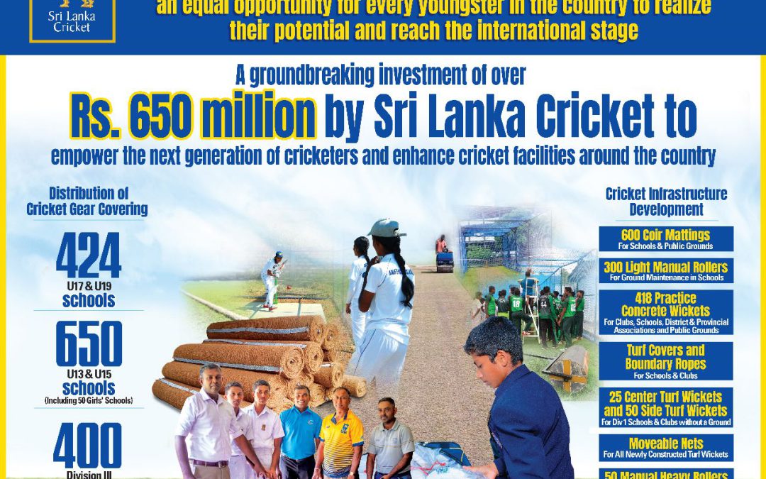 Over Rs. 650 Million Invested to Empower Young Cricketers and Upgrade Facilities Across the Nation!