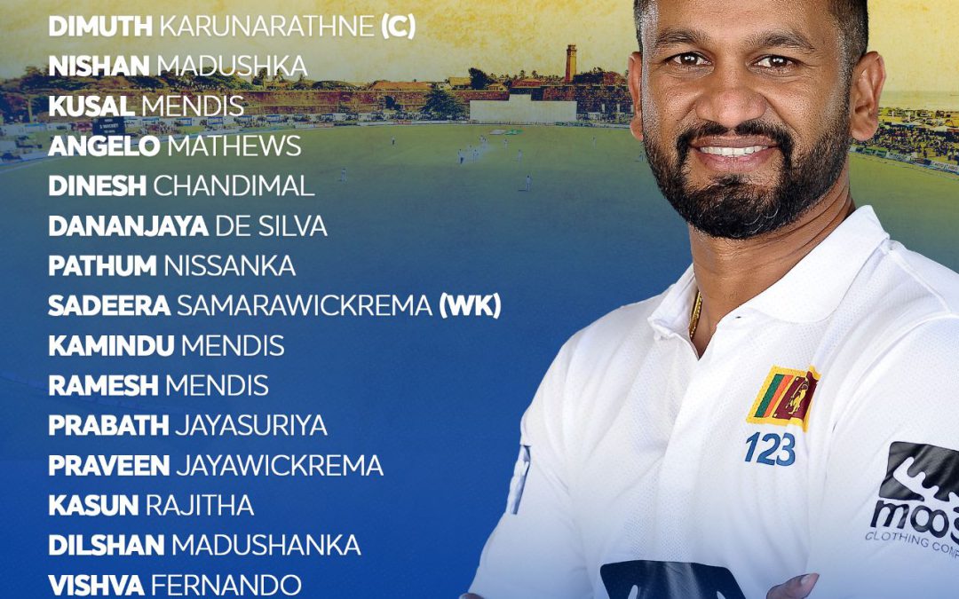 Sri Lanka squad for First Test against Pakistan