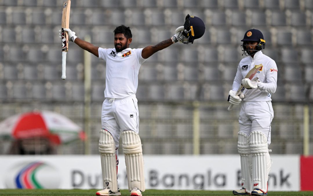 Ton up Dhananjaya and Kamindu put Sri Lanka in control –  Bangladesh 32/3 trails by 248 after Vishwa double strike and Rajitha one 