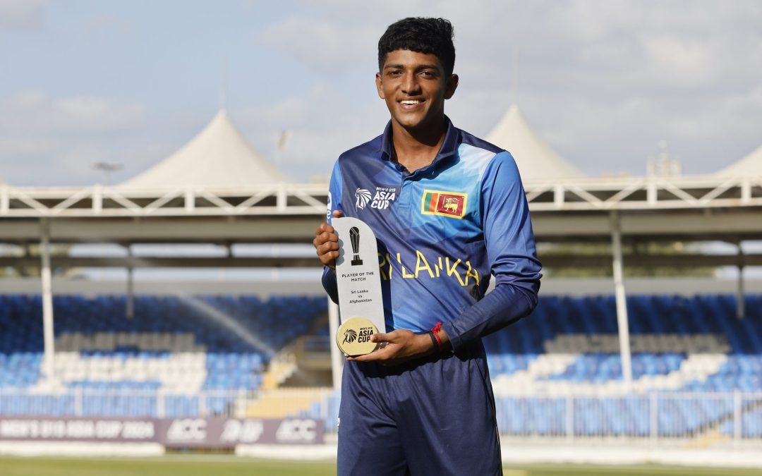 Shanmuganathan 102 as Sri Lanka thrash Afghanistan to enter U19 Asia Cup semi finals