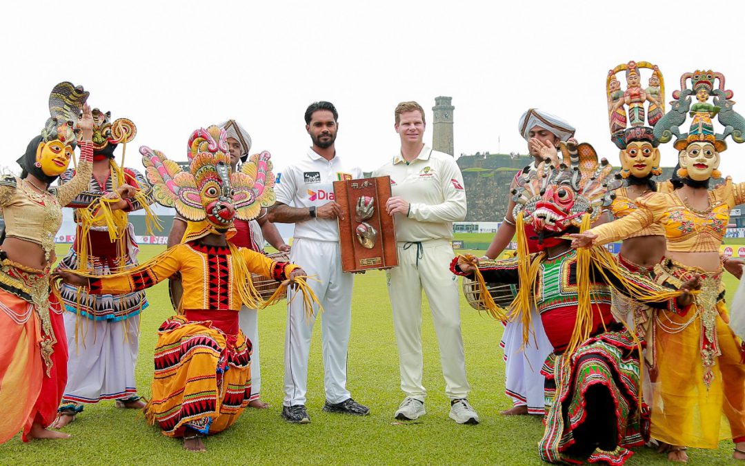 Warne-Murali Test Series Trophy Unveiling at Galle with a display of Sri Lankan culture