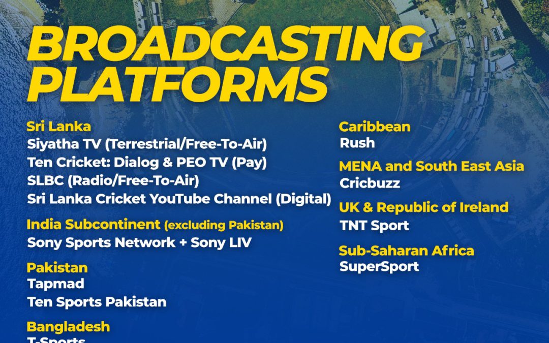 List of Broadcasters for Bangladesh tour of Sri Lanka