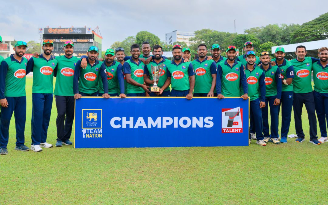SLC Greens Blaze to title dismantling SLC Greys by powerful batting display – Kusal Mendis 77, Sadeera n.o. 49, Kamindu n.o. 42 & 2/25, Chamika 3/24