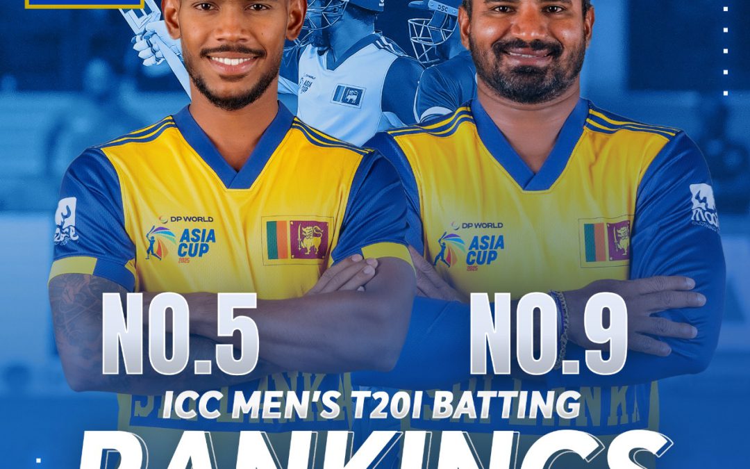 Pathum Nissanka climbs to No.5, and Kusal Perera breaks into the Top 10 at No.9