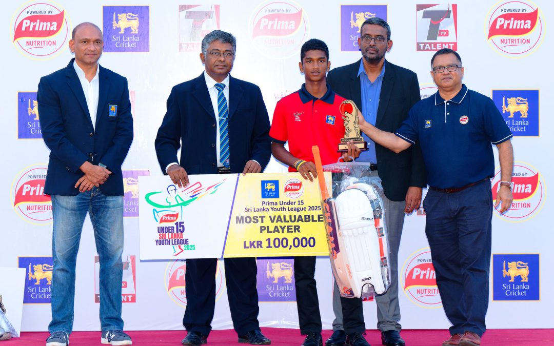 Sathira Denuwan of Kandy and Gesandu Bisas of Galle win top awards at SLC-Prima U15 Youth League Tournament