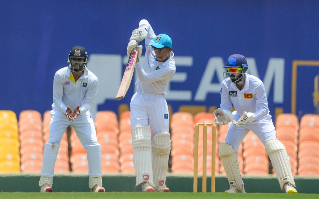 Kandy 253/4 in reply to Colombo’s 434/9 dcl. on Sharujan Shanmuganathan’s brilliant 145