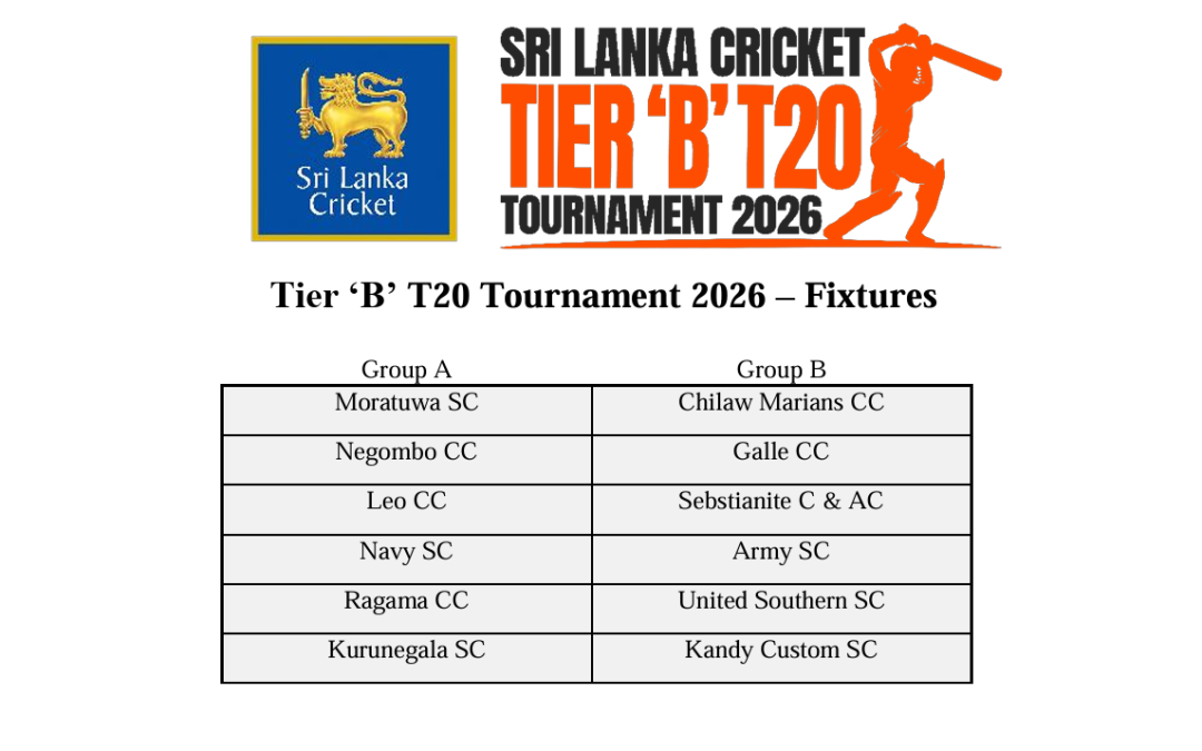 Tier ‘B’ T20 Tournament 2026 – Fixtures
