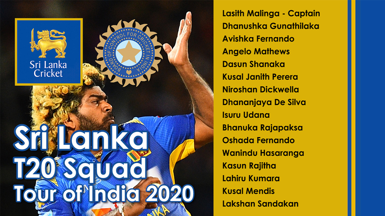 Sri Lanka T20I squad for India tour 2020
