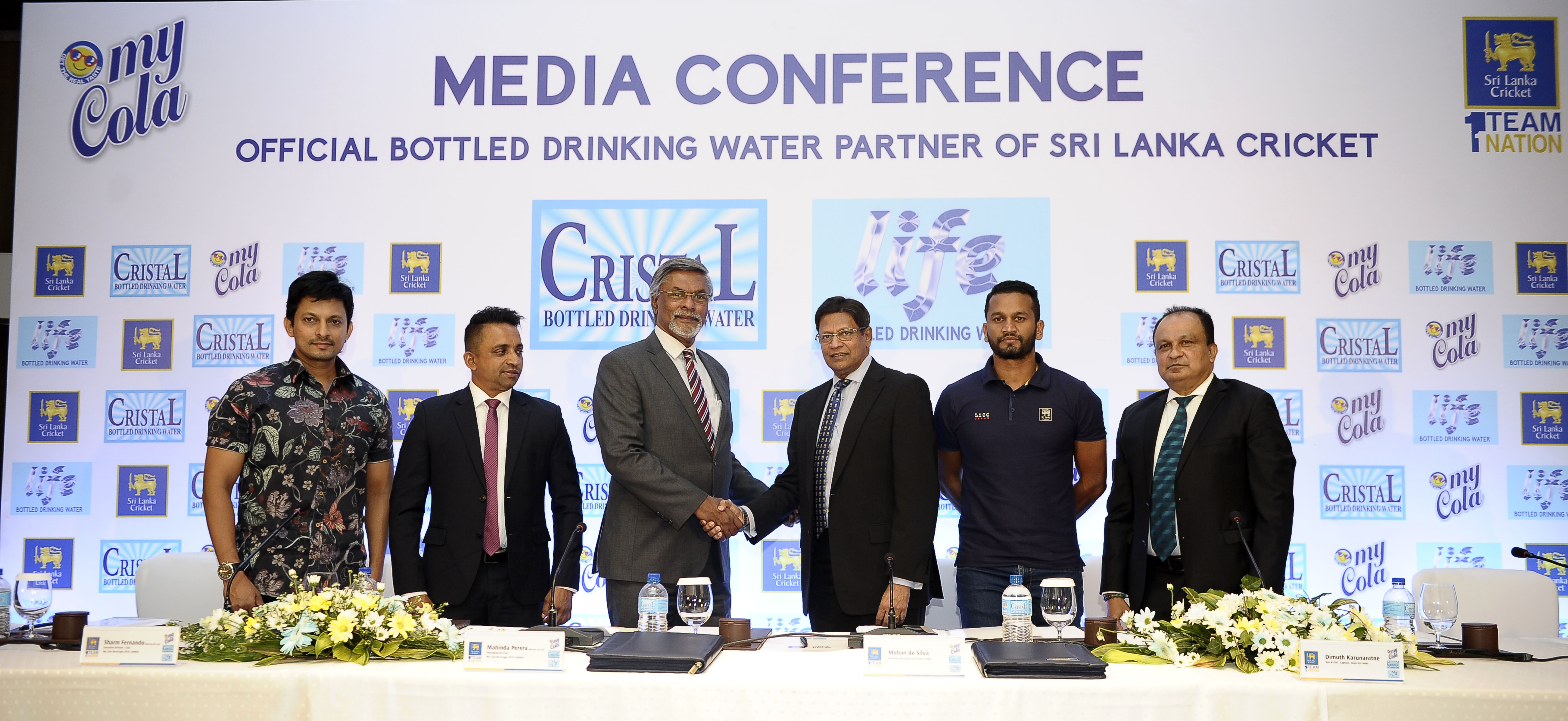 My Cola’s Cristal and Life becomes the ‘’Official Bottled Drinking Water Partner’ of Sri Lanka Cricket