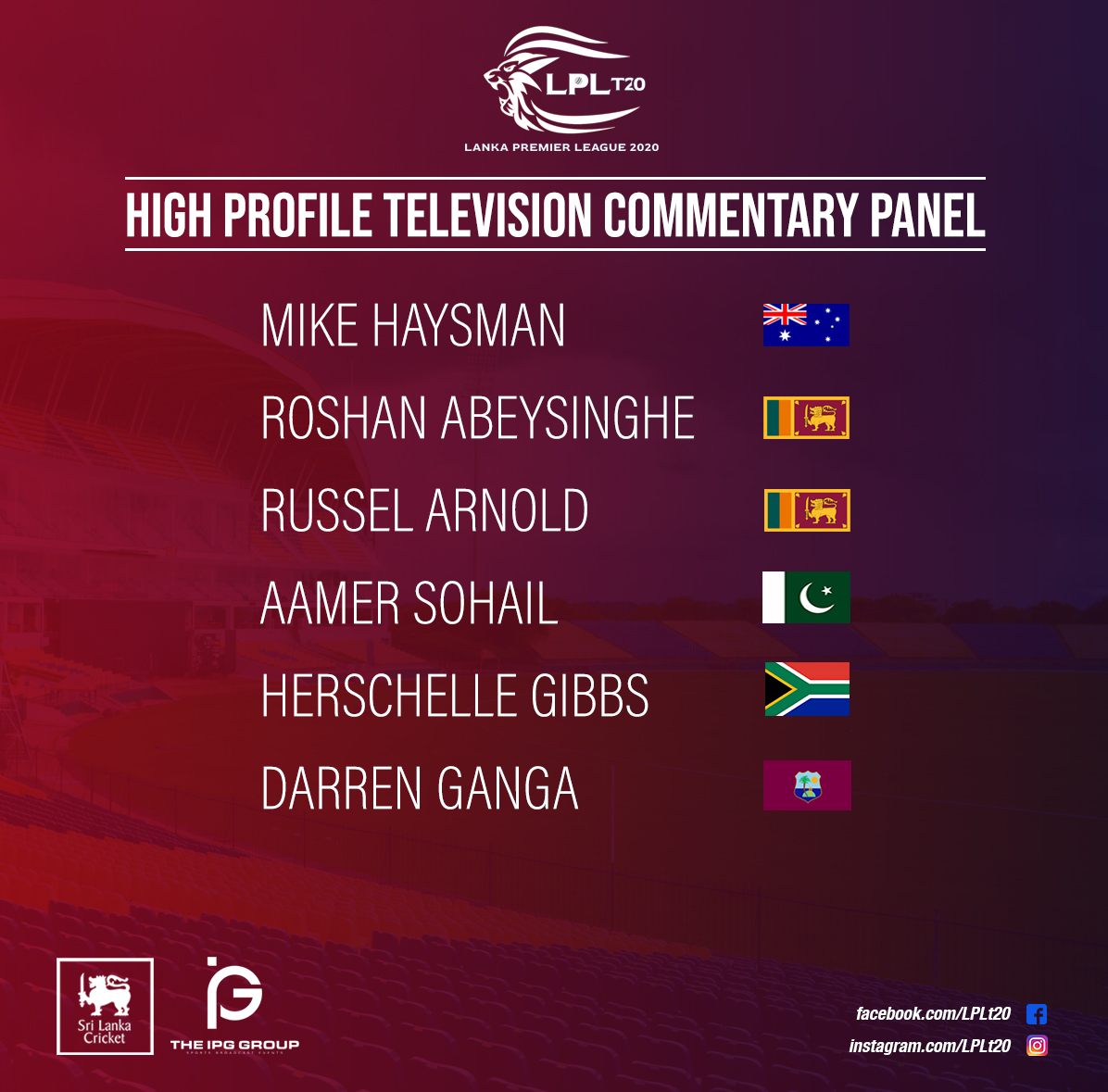High Profile Television Commentary Panel for the LPL 2020