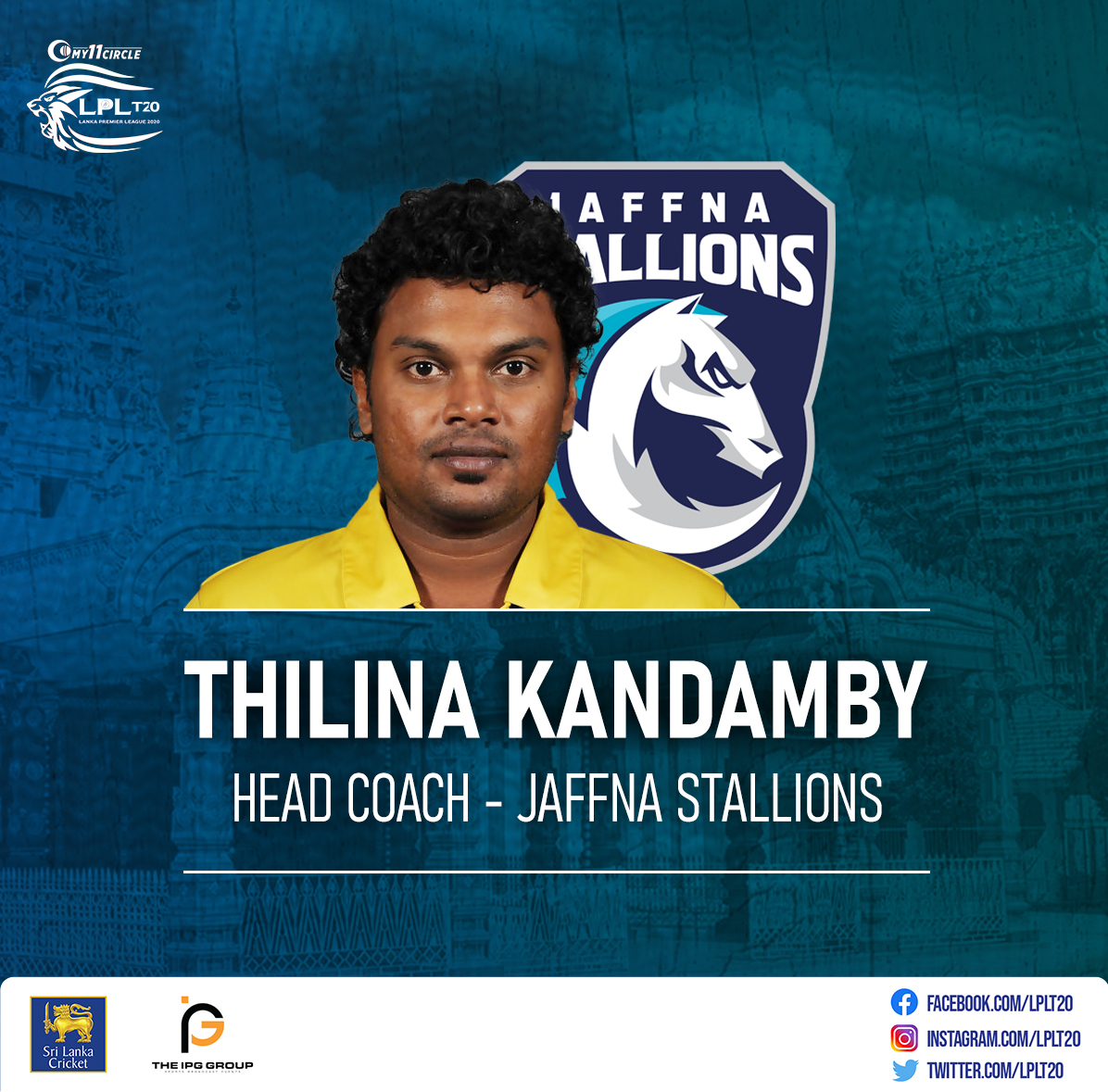 Thilina Kandamby, Head Coach of Jaffna Stallions in charge of a potential assortment of players