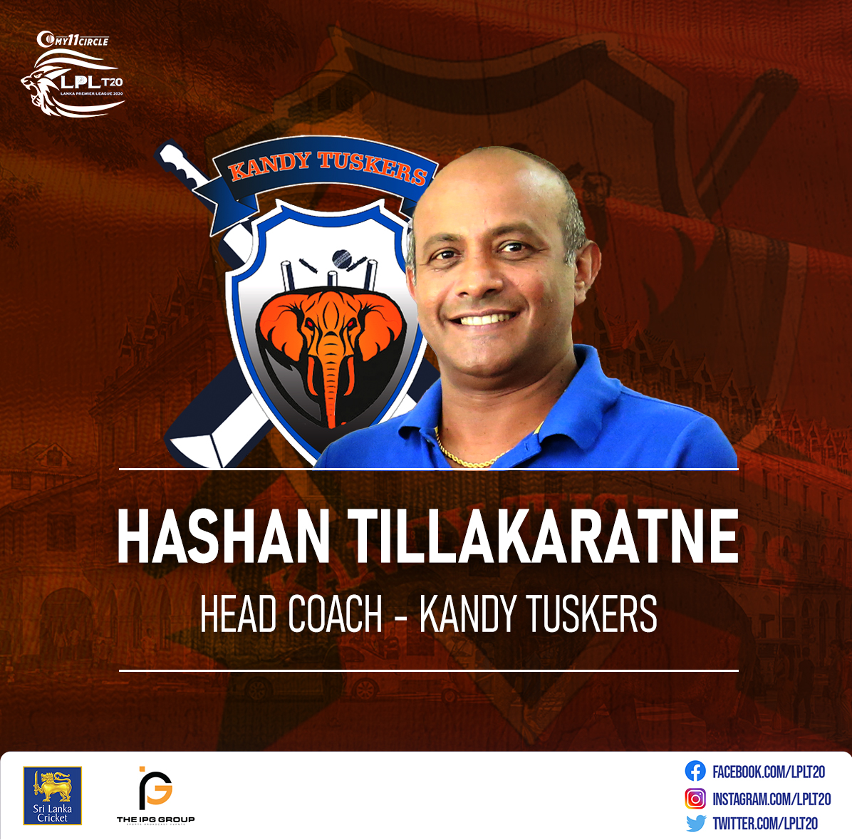 Hashan Tillekeratne, Head Coach of Kandy Tuskers heady lending weight
