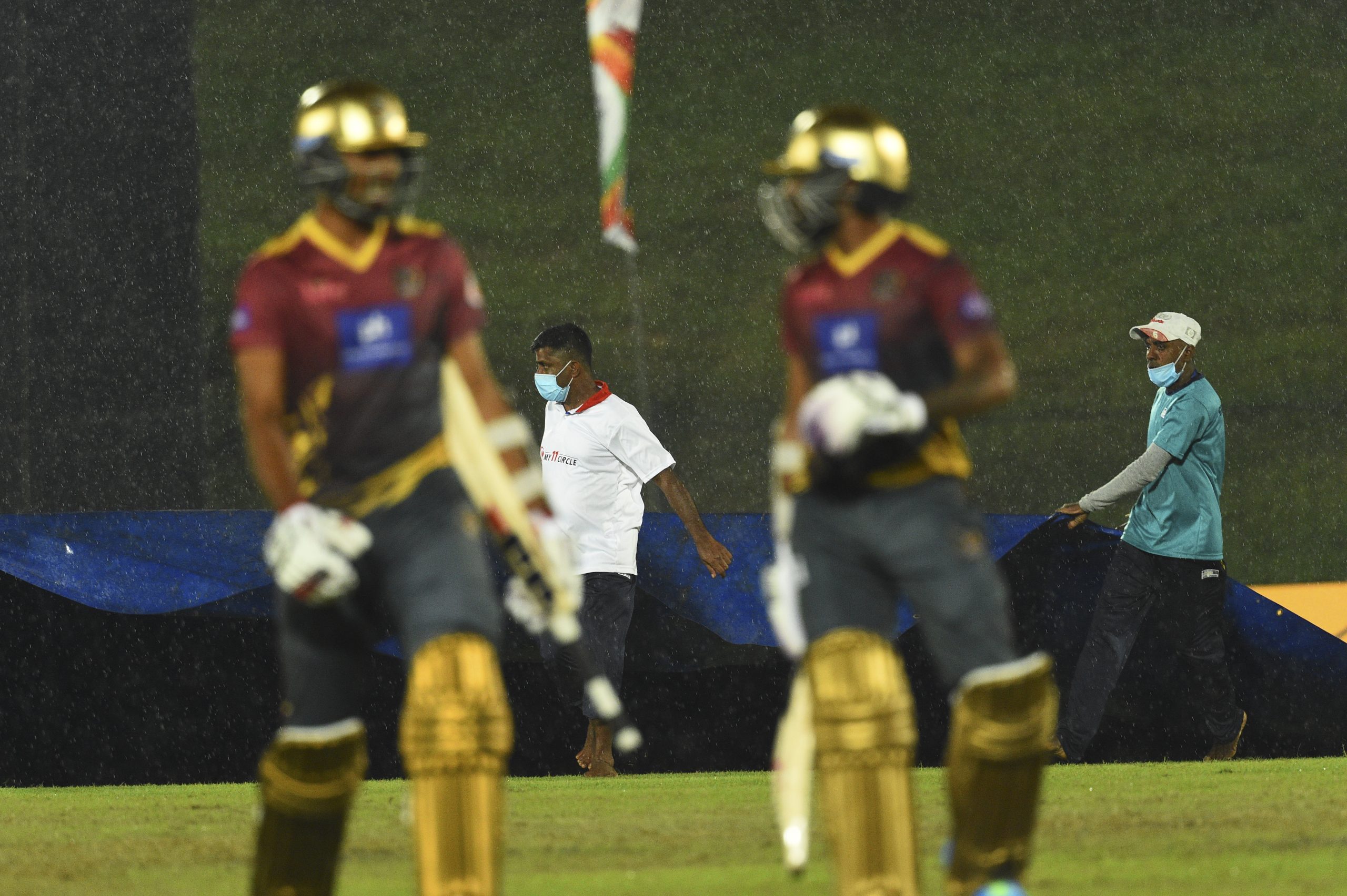 Jaffna Stallions and Dambulla Vikings share a point each after match abandoned