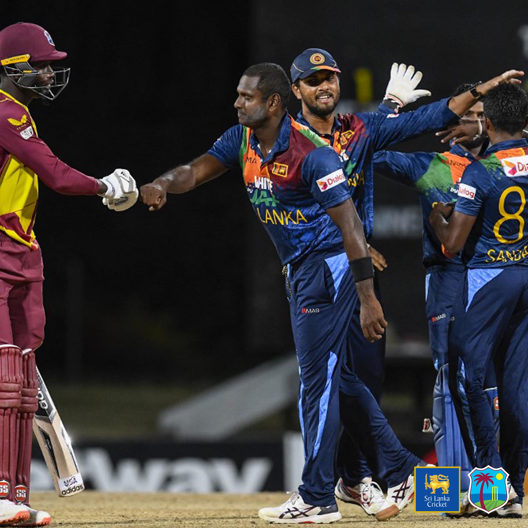 Sri Lanka hit back down West Indies by 43 on Hasaranga’s 3/17 and Sandakan’s 3/10 after Gunathilaka (56) and Nissanka (37) fire upfront