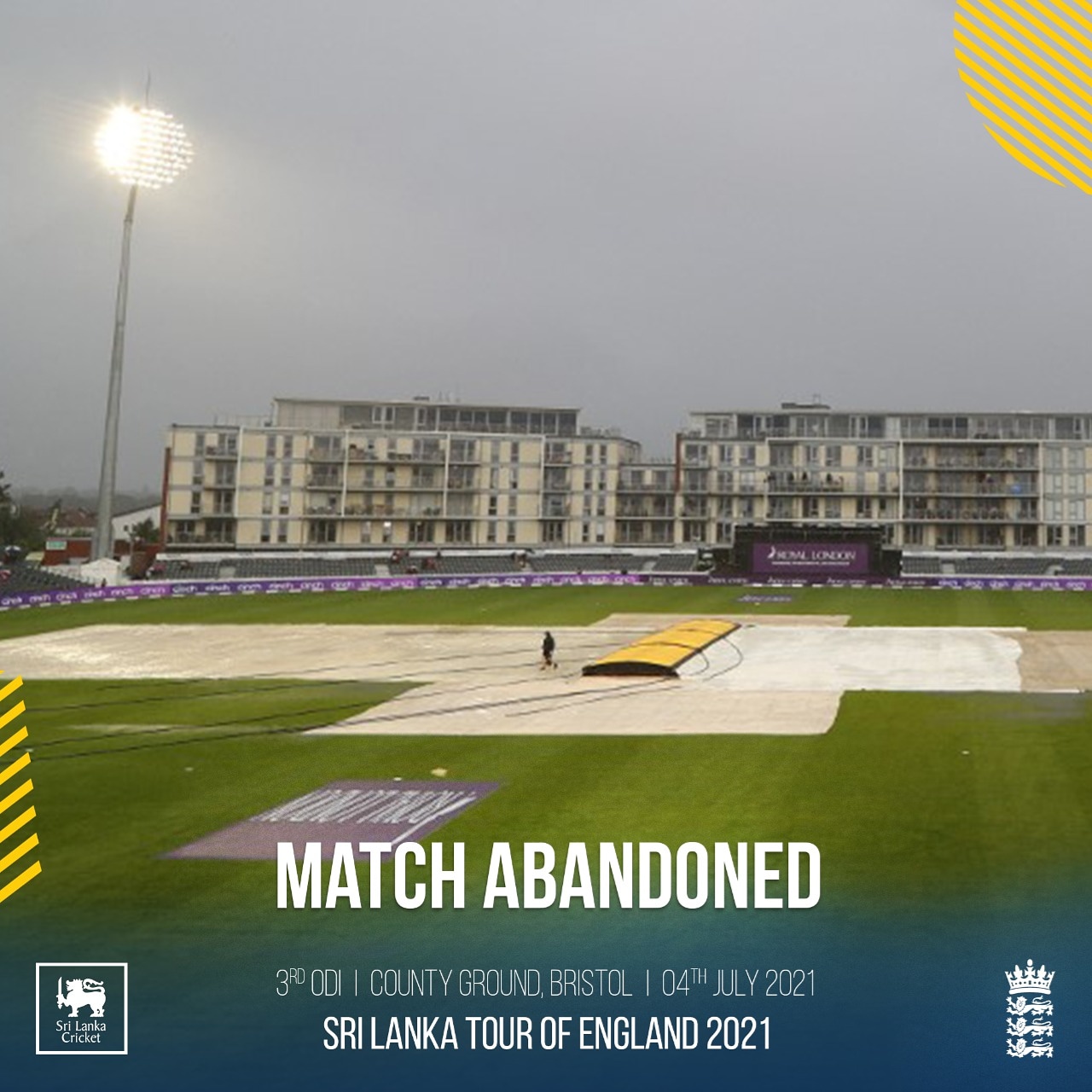 Rain hit final ODI abandoned after Sri Lanka flop for 166