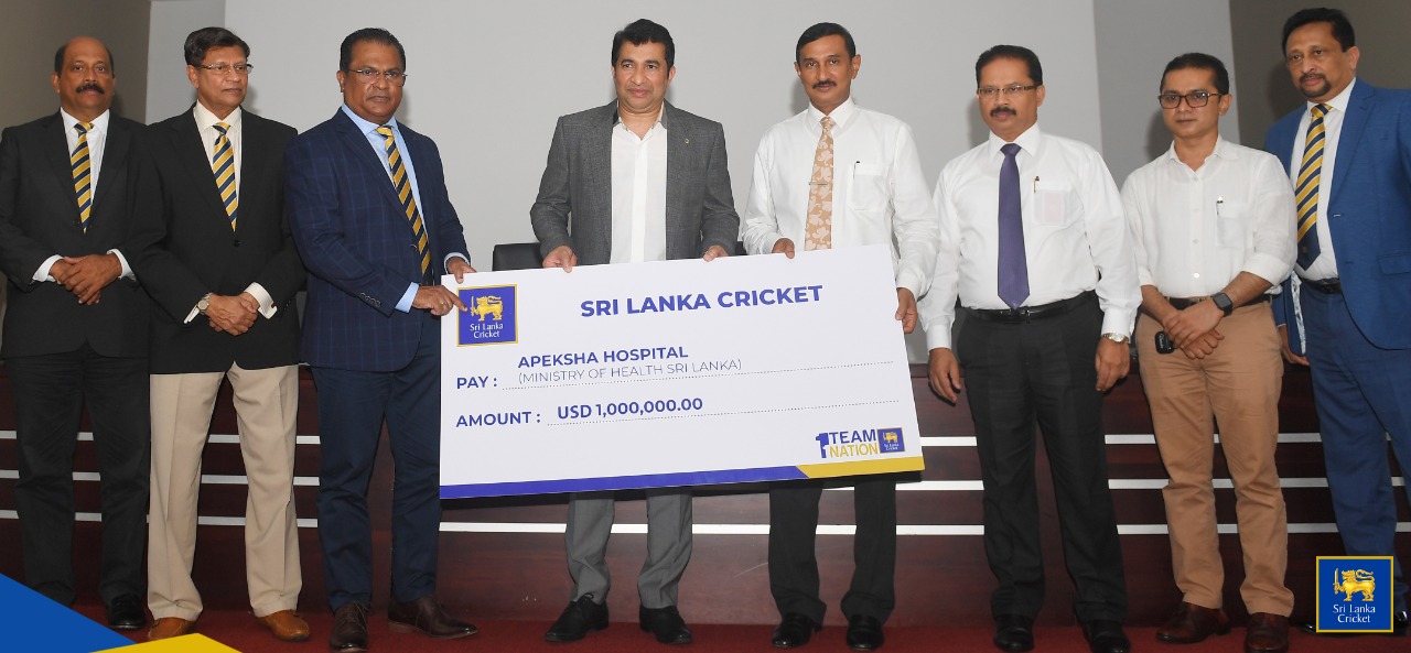 Sri Lanka Cricket officially hands over US$ 2 million to the country’s Health Sector