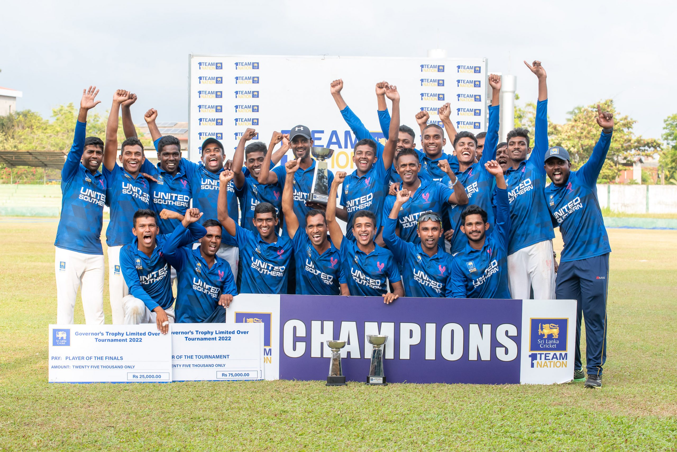 United Southern SC clinch Governor’s Trophy defeating Leo CC by 5 wkts.
