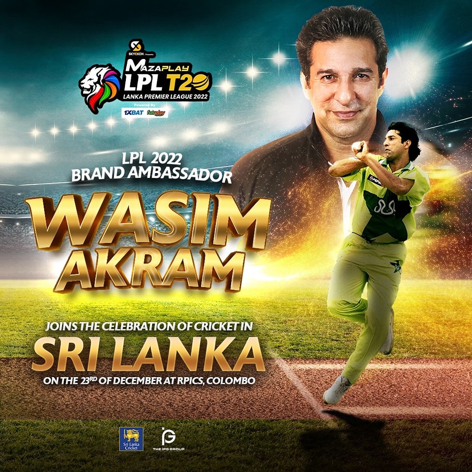 Wasim Akram to arrive in Sri Lanka to participate in the Lanka Premier League