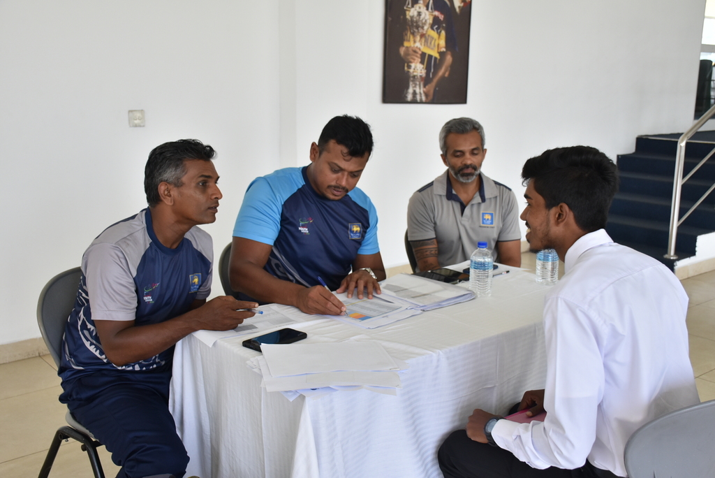 An Interview for the Introduction to Cricket (Level 0 ) Program commenced at R.Premadasa Stadium