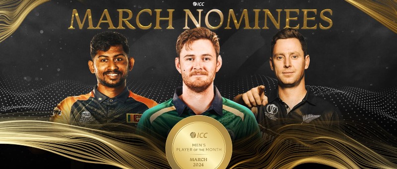 ICC reveals contenders for March Player of the Month awards